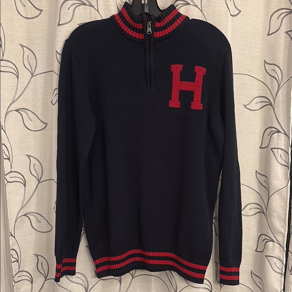 Boys Navy and Red Sweater